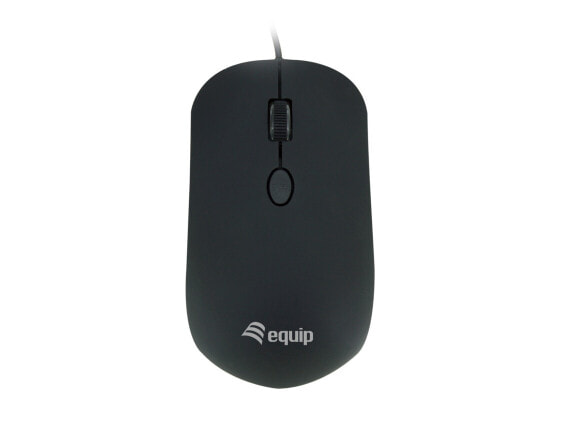 Equip USB Comfort Mouse - Ambidextrous - Optical - USB Type-A - 1600 DPI - Black