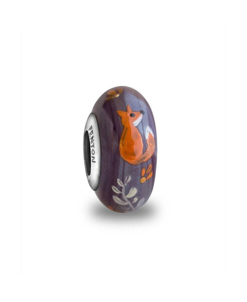 "Foxie" Hand Decorated Glass Bead