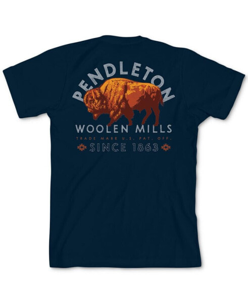 Men's Bison Logo Graphic Short Sleeve T-Shirt