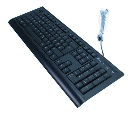 MEDIARANGE MROS101 - Full-size (100%) - Wired - USB - QWERTZ - Black