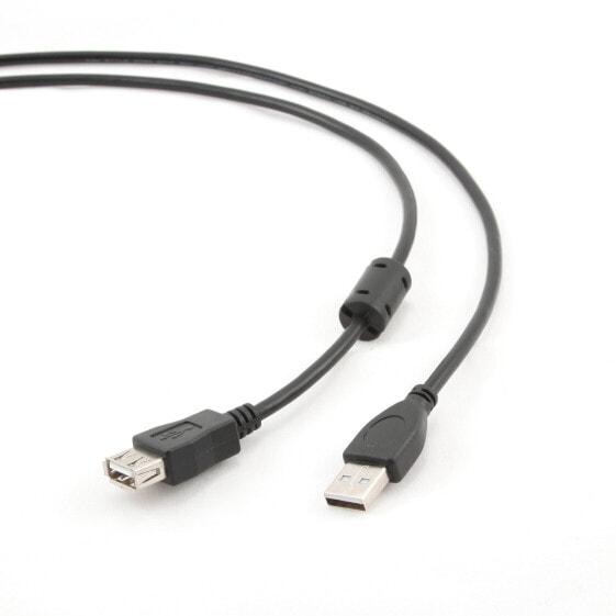 Gembird 1.8m USB 2.0 A M/FM - 1.8 m - USB A - USB A - USB 2.0 - Male/Female - Black