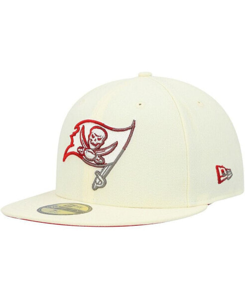 Men's Cream Tampa Bay Buccaneers Chrome Color Dim 59FIFTY Fitted Hat