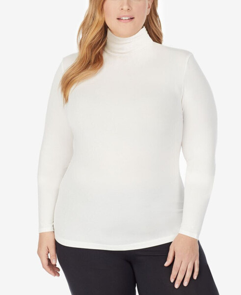 Туртлнек блузка Cuddl Duds plus Size Softwear с растяжкой