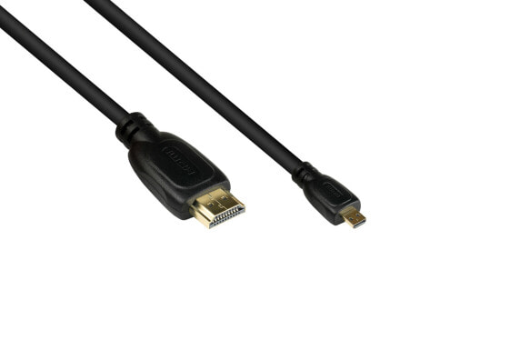 Кабель HDMI GOOD CONNECTIONS Alcasa 4532-030 - HDMI Type A (Standard) - HDMI Type D (Micro) - 3840 x 2160 пикселей - 18 Gbit/s - черный 3 м