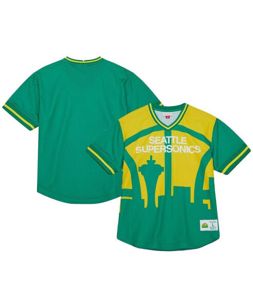 Men's Green Seattle SuperSonics Jumbotron 3.0 Mesh V-Neck T-shirt