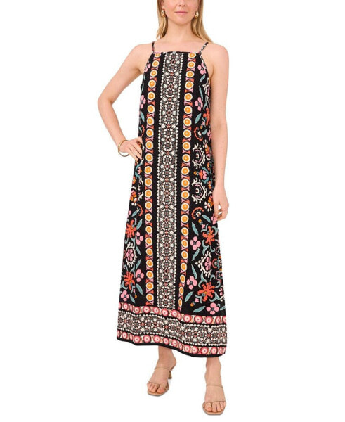 Women's Printed Side-Slit Tank Maxi Dress