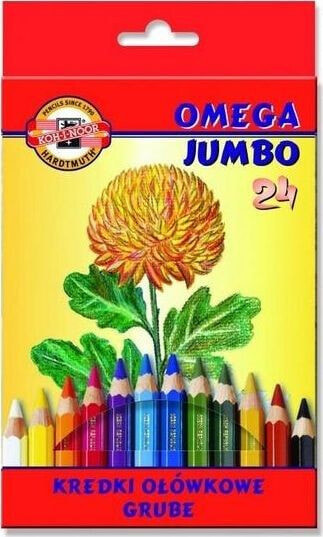 Цветные карандаши Koh-I-Noor Карандаши Omega Jumbo 24 цвета