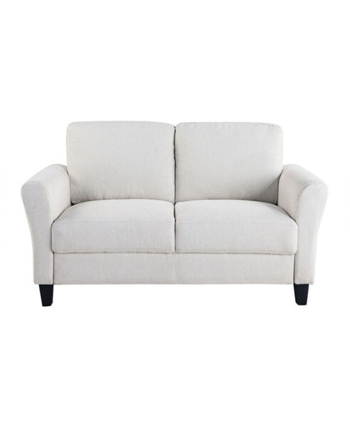 57.9" Microfiber Wilshire Loveseat with Rolled Arms