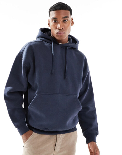 Pull&Bear hoodie in navy