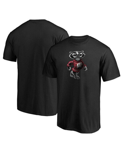 Men's Black Wisconsin Badgers Team Midnight Mascot T-shirt