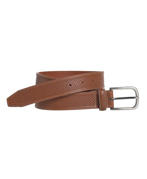 Men's Soft Perforated Leather Belt