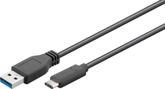 Wentronic Goobay 71221, 2 m, USB A, USB C, USB 3.2 Gen 1 (3.1 Gen 1), Male/Male, Black