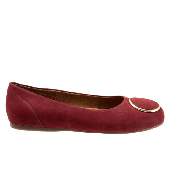 Softwalk Sonoma Halo S2257-662 Womens Burgundy Narrow Ballet Flats Shoes