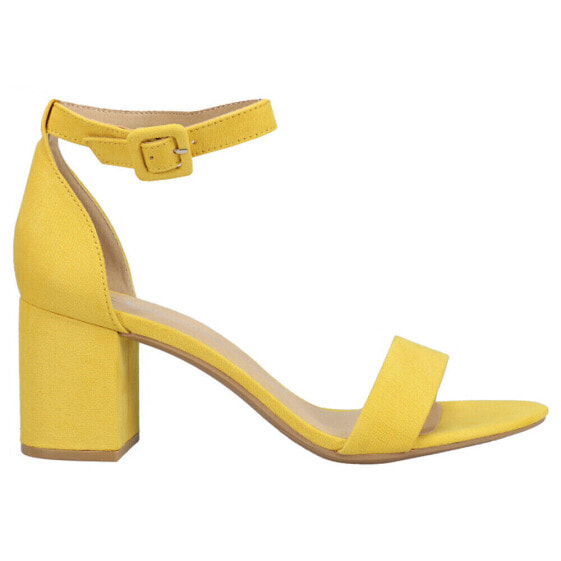 CL by Laundry Jody Block Heels Ankle Strap Womens Yellow Dress Sandals IJVC1SSS