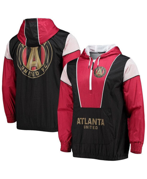 Ветровка Mitchell&Ness мужская полумолния с капюшоном Highlight Reel Atlanta United Fc черная