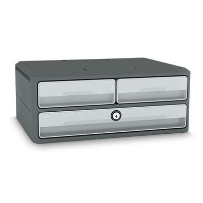 CEP Office Solution CEP 1091216361 - Polystyrene (PS) - Grey - Light grey - Letter - A4 - 3 drawer(s) - 5 kg