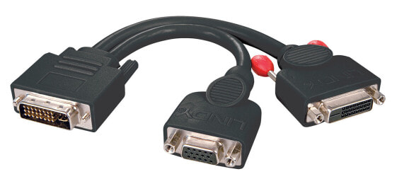 Lindy DVI-I - VGA/DVI-D VGA/DVI-D Черный 41218