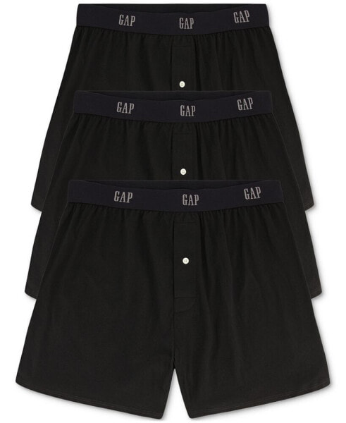 Боксеры хлопковые узкие GAP для мужчин 3 шт.