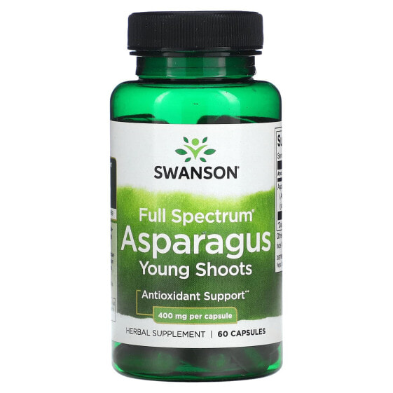 Травяные капсулы Swanson Спектр Полнолуния Молодые побеги аспарагуса, 400 мг, 60 шт.