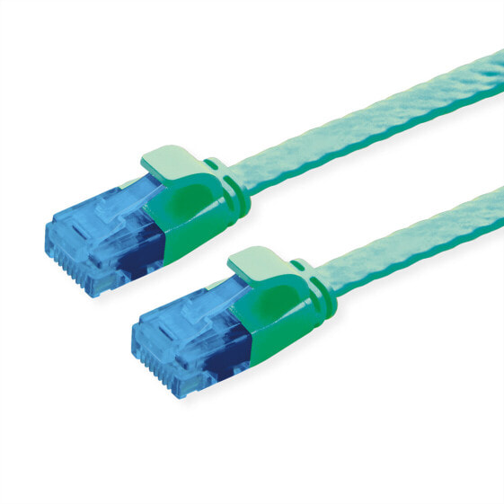 ROTRONIC-SECOMP UTP Patchkabel Kat6a/Kl.EA flach gruen 3m - Cable - Network