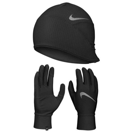 Перчатки спортивные NIKE ACCESSORIES Essential Hat Set Black, Black, Silver