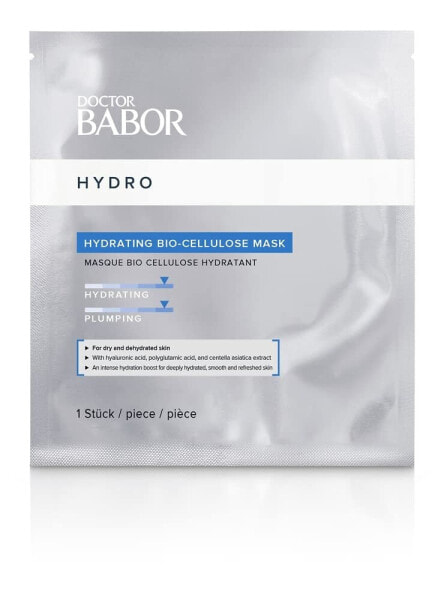 Doctor BABOR Hydrating Organic Cellulose Mask, Moisturising Cloth Mask for Dry Skin, Plumping Effect, with Hyaluronic Acid, No Perfume, Pack of 1