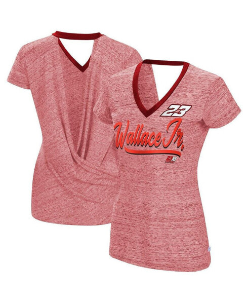 Women's Heather Red Darrell Waltrip Halftime Back Wrap T-shirt