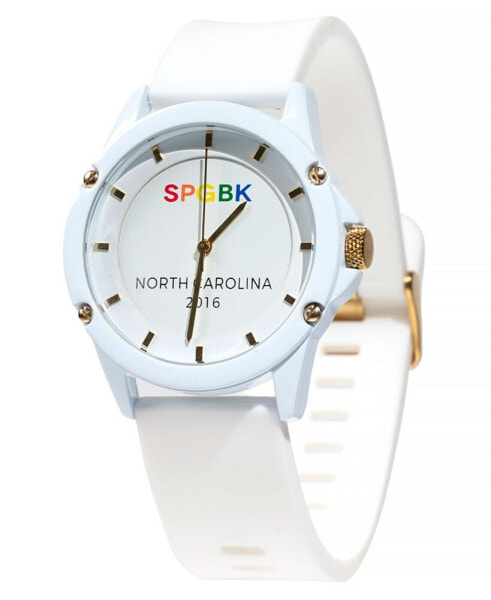 Часы и аксессуары SPGBK Watches Pride Белые силиконовые наручные часы 44мм