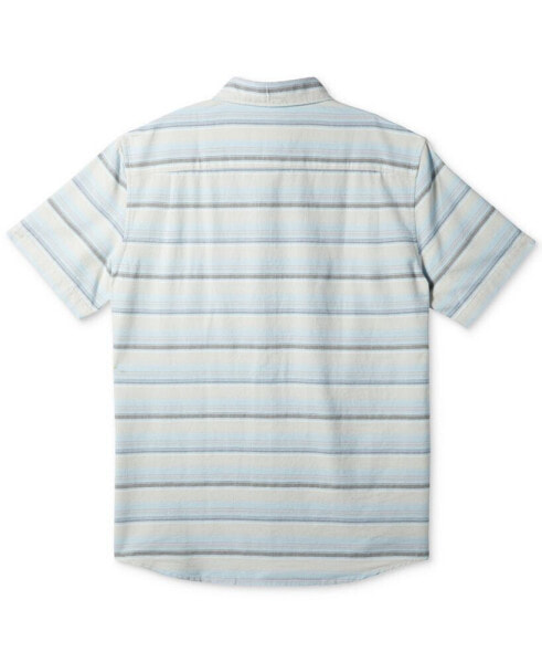 Big Boys Oxford Stripe Classic Short-Sleeve Cotton Shirt