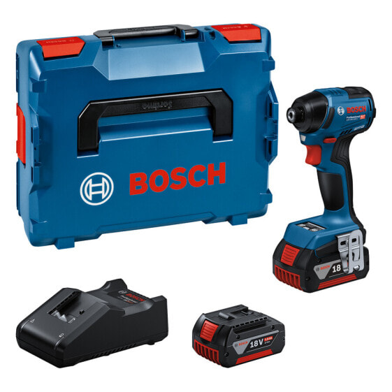 Bosch Akku-Drehschlagschrauber GDR 18V-220 C, 2x 5,0 Ah + Ladegerät + GCY42 in L-BOXX