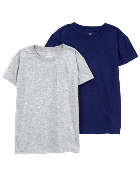 Kid 2-Pack Oversized Slub Jersey Pajama Tees 5