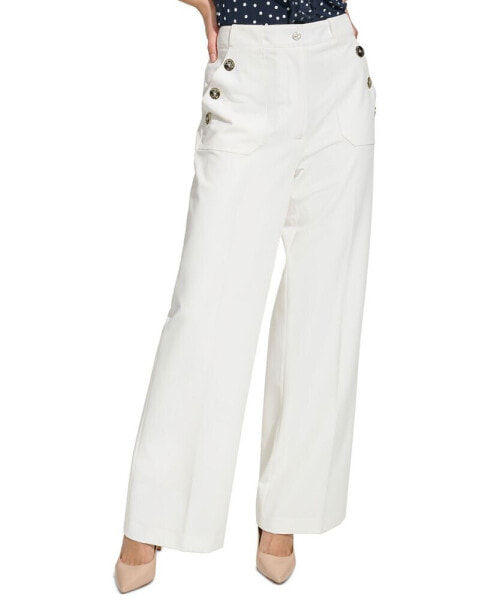 Women's High-Rise Wide-Leg Sailor Pants