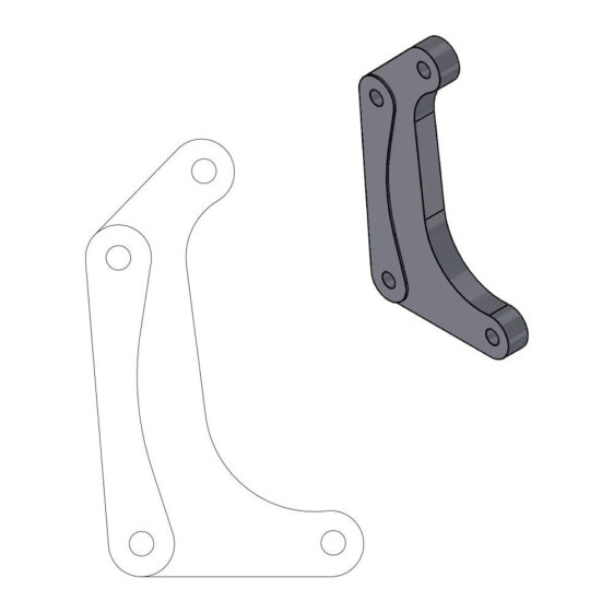 MOTO-MASTER Supermotard Racing 320 mm Fantic/Yamaha 211039 Relocating Bracket For Brake Caliper