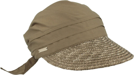 Seeberger Women's Sun Hat, Straw / Fabric Cap