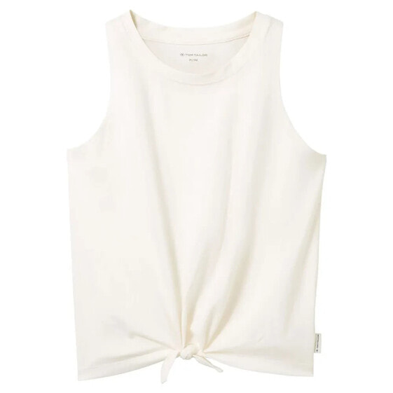 TOM TAILOR Cropped Knotted sleeveless T-shirt