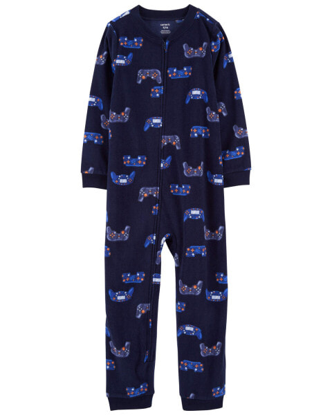 Kid 1-Piece Video Games Fleece Footless Pajamas 5