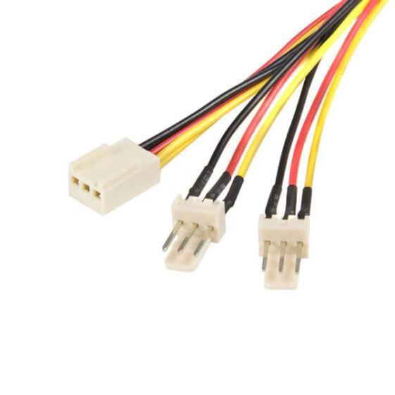 12in TX3 Fan Power Splitter Cable - 0.3 m - Molex (3-pin) - 2 x Molex (3-pin) - Male - Female - Straight