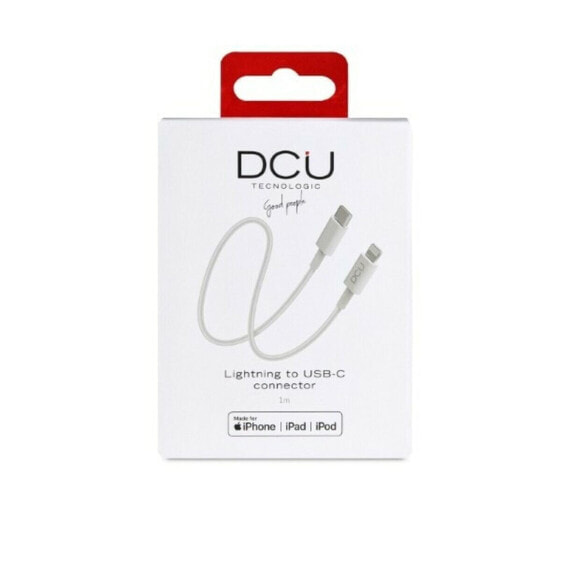 Кабель USB-C—Lightning iPhone DCU Tecnologic 1 м Белый