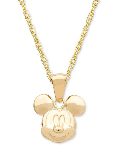 Disney children's Mickey Mouse 15" Pendant Necklace in 14k Gold