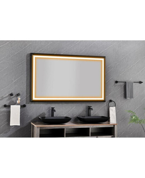 Oversized Black LED Mirror Kit for Bathroom/Wall 36x60