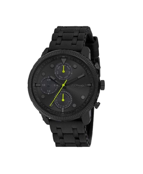 Men's Black Silicone Strap Watch 48mm