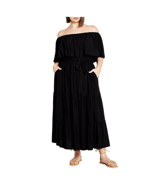 Plus Size Boardwalk Plain Maxi Dress