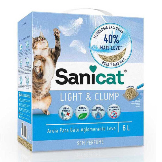 SANICAT Light And Clump Fine Bentonite Cat Litter 6L