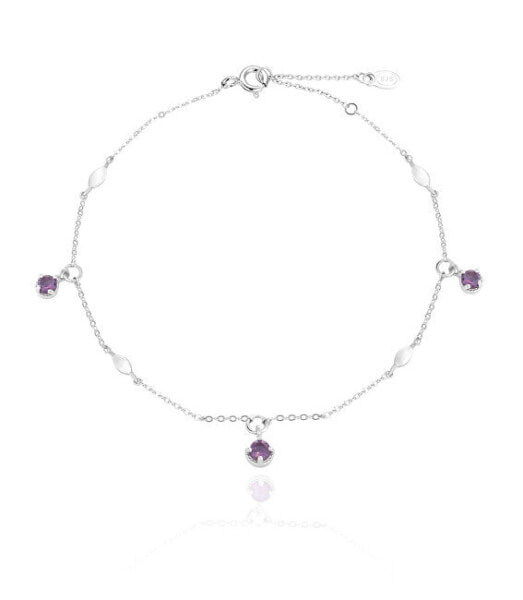 Timeless silver bracelet with amethysts AMEAGB2/20