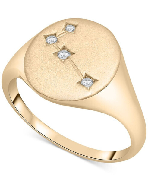Diamond Aries Constellation Ring (1/20 ct. t.w.) in 10k Gold, Created for Macy's
