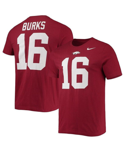 Men's Treylon Burks Cardinal Arkansas Razorbacks 2022 NFL Draft Name and Number T-shirt