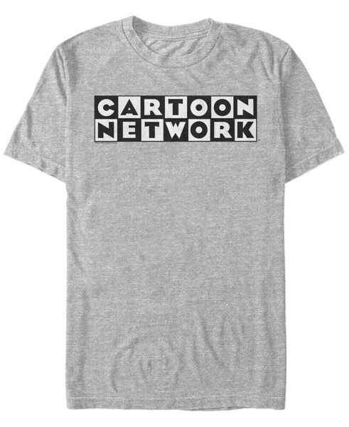 Men's official Cartoon Network Checkered Logo Short Sleeve T- shirt
