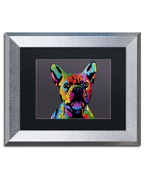 Michael Tompsett 'French Bulldog Grey' Matted Framed Art - 11" x 14"