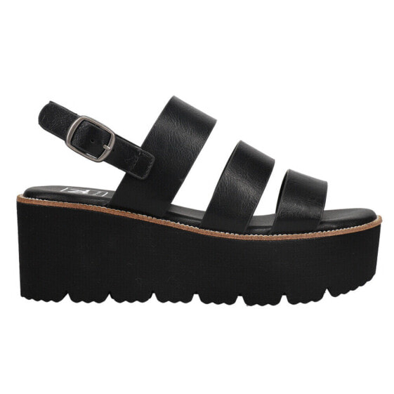 Dirty Laundry Pendulum Platform Womens Black Casual Sandals GPDO01ZWS-BLK