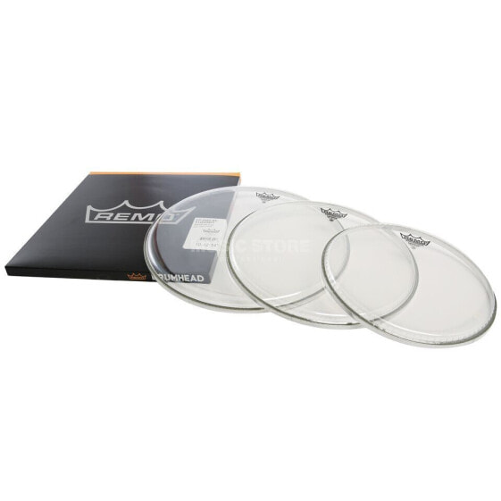 Remo Drum Head Pack Emperor, Clear, Rock: 10",12",16"